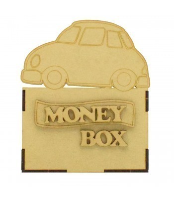 Laser Cut Small Money Box -  Car Design